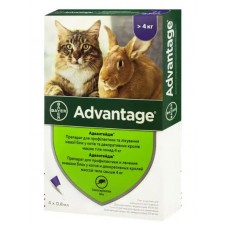  Bayer Краплі на холку для котів від 4 до 8 кг Advantage (Адвантейдж 80) 1шт.