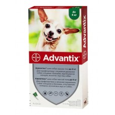 Bayer Краплі на холку для собак до 4 кг Advantix (Адвантікс) 1шт.