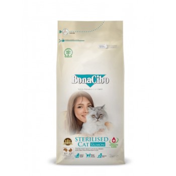 BonaCibo Adult Cat Sterilised Salmon 2 кг