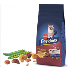 Brekkies Cat Delice Meat для дорослих котів з куркою 0.9 кг