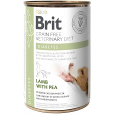 Brit Grain Free Veterinary Diets Diabetes для собак із цукровим діабетом з ягням та горохом, 400гр.