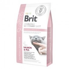 Корм сухий Brit Grain Free VetDiet Cat Hypoallergenic для котів з харчовою алергією та непереносимістю з лососем та горохом 2 кг