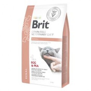 Корм сухий Brit Grain Free VetDiet Cat Renal для котів з захворюванням нирок з яйцем та горохом 2 кг