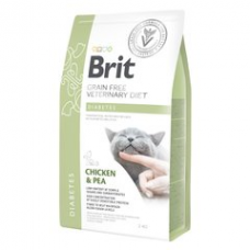 Корм сухий Brit Grain Free VetDiet Cat Diabetes для котів з цукровим діабетом беззерновий з куркою та горохом 2 кг