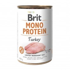 Brit Mono Protein - для дорослих собак усіх порід, харчова алергія, з індичкою, 400гр x 6шт