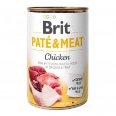 Brit Pate & Meat - для дорослих собак усіх порід, з куркою та яловичиною, консерва, 400гр x 6шт