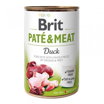 Brit Pate & Meat - для дорослих собак усіх порід, з куркою та качкою, консерва, 400гр x 6шт