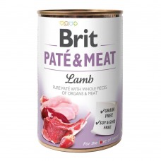 Brit Pate & Meat - для дорослих собак усіх порід, з куркою та ягням, консерва, 400гр x 6шт