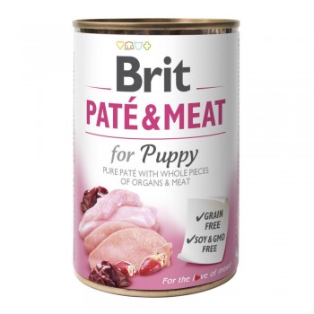 Brit Pate & Meat - для цуценят усіх порід, з куркою та індичкою, консерва, 400г