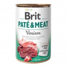 Brit Pate & Meat - для дорослих собак усіх порід, з куркою та олениною, консерва, 400гр x 6шт