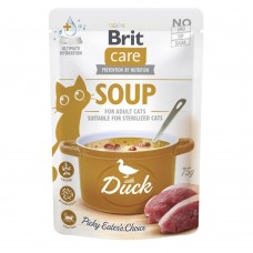 Brit Care Soup pouch - для дорослих котів, з качкою, пауч, 24х85г