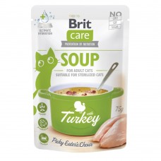 Brit Care Soup pouch - для дорослих котів, з індичкою, пауч, 24х85г