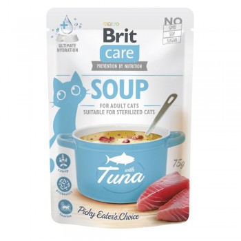 Brit Care Soup pouch - для дорослих котів, з тунцем, пауч, 24х85г