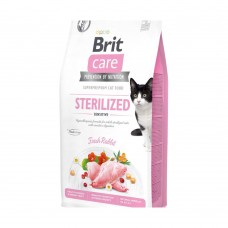 Brit Care Cat GF Sterilized Sensitive - для дорослих стерилізованих котів з чутливим травленням, кролик, 2кг