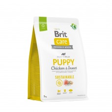 Brit Care Dog Sustainable Puppy - для цуценят усіх порід, з куркою та комахами 12кг