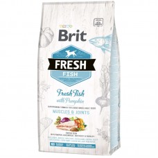 Корм сухий Brit Fresh Fish/Pumpkin Adult Large для дорослих собак великих порід для м'язів та суглобів з рибою та гарбузом 12 кг