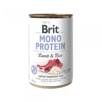 Brit Mono Protein Lamb and Rice for Dog 400 г (ягня та темний рис)