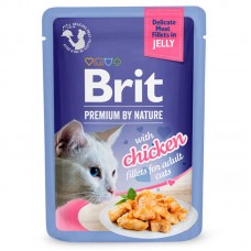 Brit Premium Delicate Fillets in Jelly Chicken, для дорослих котів, з куркою в желе, 12х85г