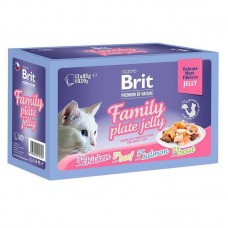 Brit Premium Delicate Fillets in Jelly Family Plate, для дорослих котів, сімейна тарілка, 12х85г