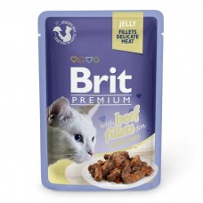 Brit Premium Cat Beef Fillets Jelly pouch, яловичина в соусі, 12х85г