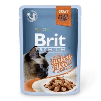 Brit Premium Cat Turkey Fillets Gravy, з філе індички в желе, 12х85г