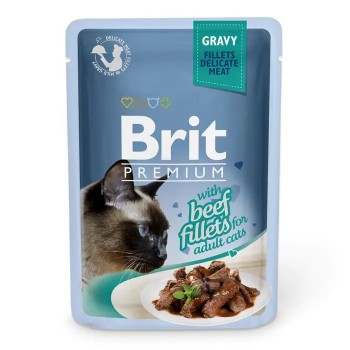 Brit Premium Cat Beef Fillets Gravy pouch, яловичина в соусі, 12х85г