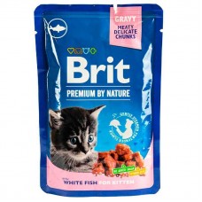 Brit Premium White fish for Kitten, для кошенят, з білою рибою, 12х100г