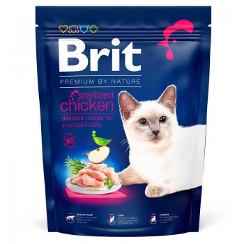 Brit Premium by Nature Cat Sterilised для стерилізованих, дорослих котів, з ягням 1.5кг