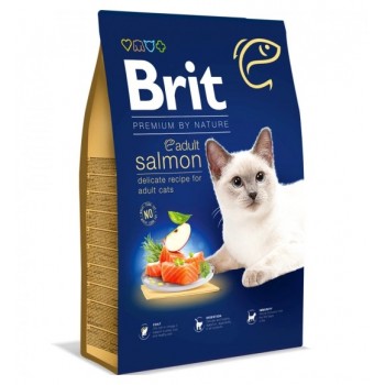 Brit Premium Cat by Nature Adult Salmon для дорослих котів, з лососем 1.5кг