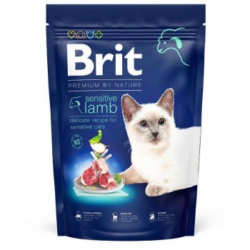 Brit Premium by Nature Cat Sensitive для котів з чутливим травленням, з ягням 300г