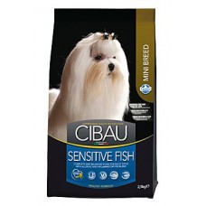 CIBAU Adult Sensitive Fish&Rice для дорослих собак, маленьких порід, з чутливим травленням, з рибою та рисом, 2.5кг.