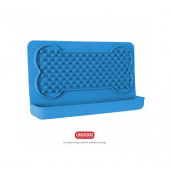 Dexas Silicone Licking Mat - силіконовий килимок-антистрес, горизонтальний, блакитний