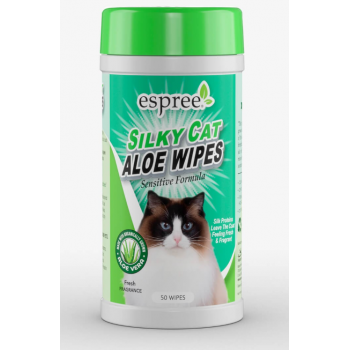 ESPREE Silky Cat Grooming Wipes, серветки для грумінгу котів, 50шт