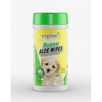 ESPREE Espree Puppy Aloe Wipes вологі серветки для цуценят, 50шт.