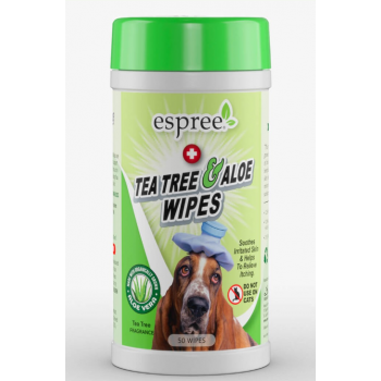 ESPREE Tea Tree&Aloe Wipes, серветки для собак, 50шт