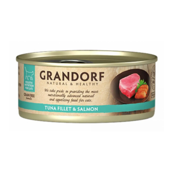 Grandorf Tuna Fillet - вологий беззерновий корм, для дорослих котів, з тунцем, 70гр.