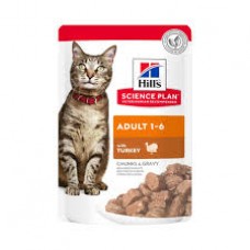 Hill`s Wet SP Fel Adt Tk для дорослих котів, з індичкою, пауч, 85гр, (12шт).