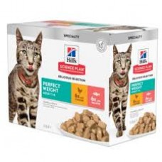 Hill`s Wet SP Fel AdtPerWgt для дорослих котів, з куркою та лососем, пауч, 85гр, (12шт).