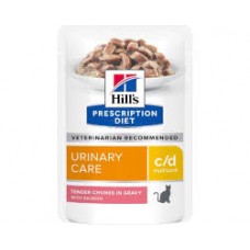 Hill`s Wet PD Feline C/D для підтримки сечовивідної системи, лосось, пауч, 85гр, (12шт).