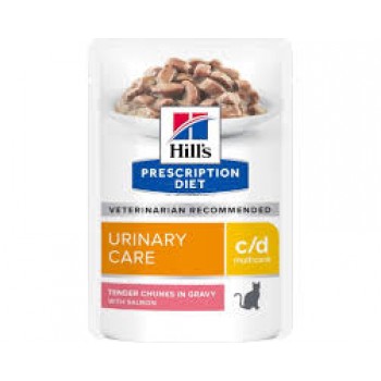 Hill`s Wet PD Feline C/D для підтримки сечовивідної системи, лосось, пауч, 85гр, (12шт).