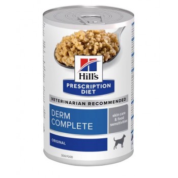 Hill`s Wet PD Canine DermComplete - вологий корм для собак, для догляду за шкірою та чутливим травленням, для всіх порід, яйце та рис, консерва, 370гр х 12шт