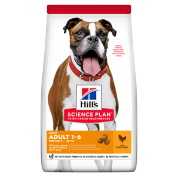 Hill's SP Canine Adult Light Medium Breed Chicken - cхильність до зайв.ваги 14 кг