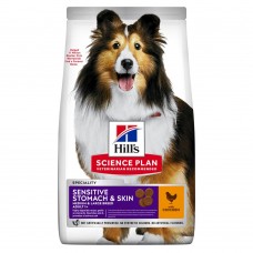 Hill's SP Canine Adult SenSt&Skin Medium Breed - чутл.травл.та шкіра 14 кг