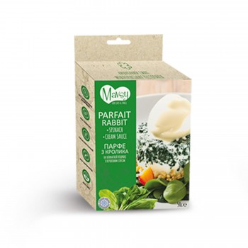 Mavsy FD Rabbit spinach milk powder - парфе з кролика на шпинатній подушці з вершковим соусом, 50г