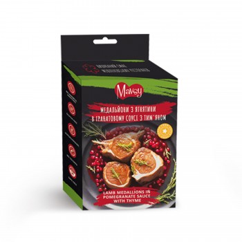 Mavsy Charcoal lamb round chip thyme - медальйони з ягнятини вг.ранатовому соусі з тим'яну, 50г