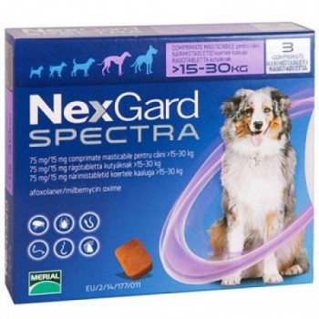 Nexgard Spectra Таблетка проти бліх, кліщів та гельмінтів для собак 15-30 кг (L)