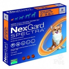 Nexgard Spectra Таблетка проти бліх, кліщів та гельмінтів для собак 2-3,5 кг (ХS)