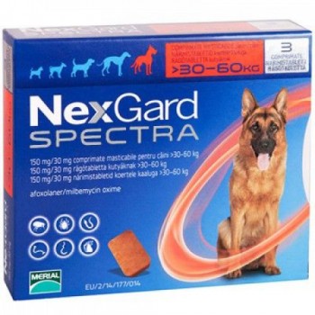 Nexgard Spectra Таблетка проти бліх, кліщів та гельмінтів для собак 30-60 кг (ХL)