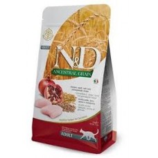 N&D Low Grain Chicken & Pomegranate сухий корм для дорослих котів , з куркою, овесом та гранатом, 300гр.