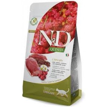 N&D Quinoa Urinary для профілактики сечокам'яної хвороби у дорослих котів, з качкою, лободою, журавлиною та ромашкою, 5кг.